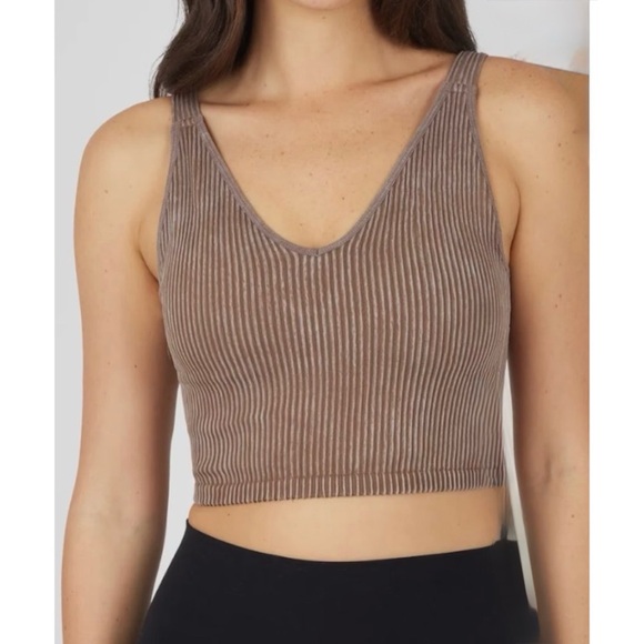 90° by Reflex Hailey Padded Crop Tank - Picture 1 of 7